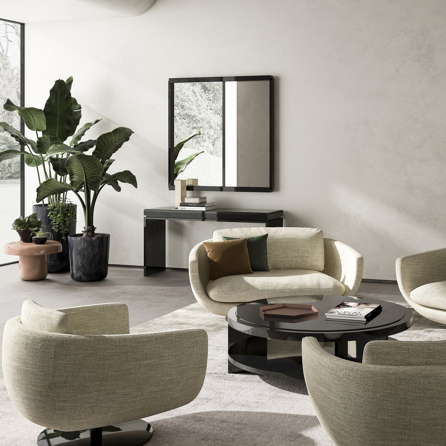 Black & More Round Cocktail Table