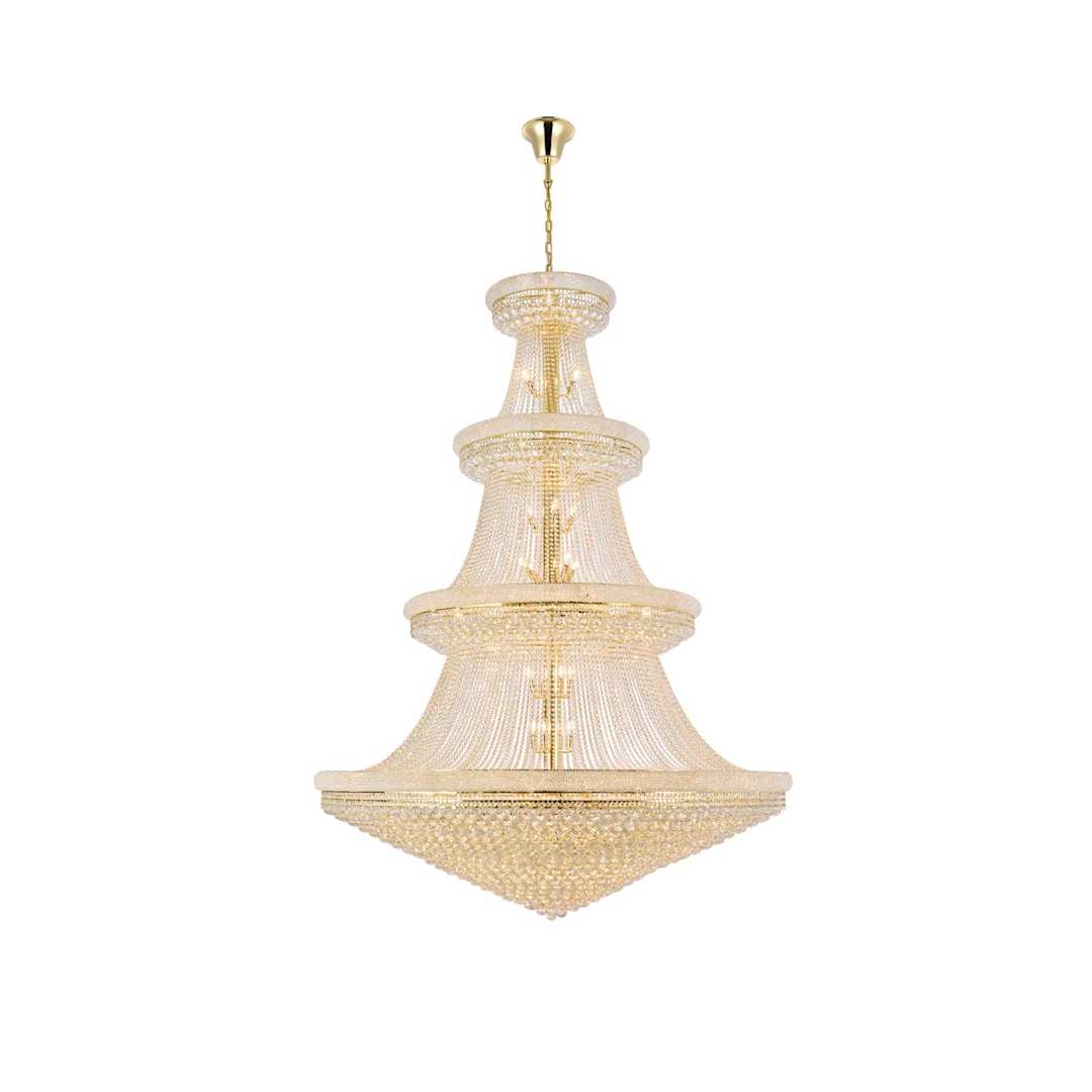 Primo 66 Light 72" Wide Crystal Empire Chandelier with Clear Royal Cut Crystals