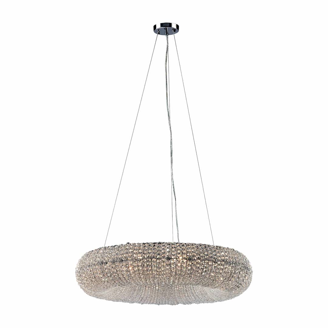 10 Light 1 Tier Crystal Drum Chandelier from the Crystal Ring Collection