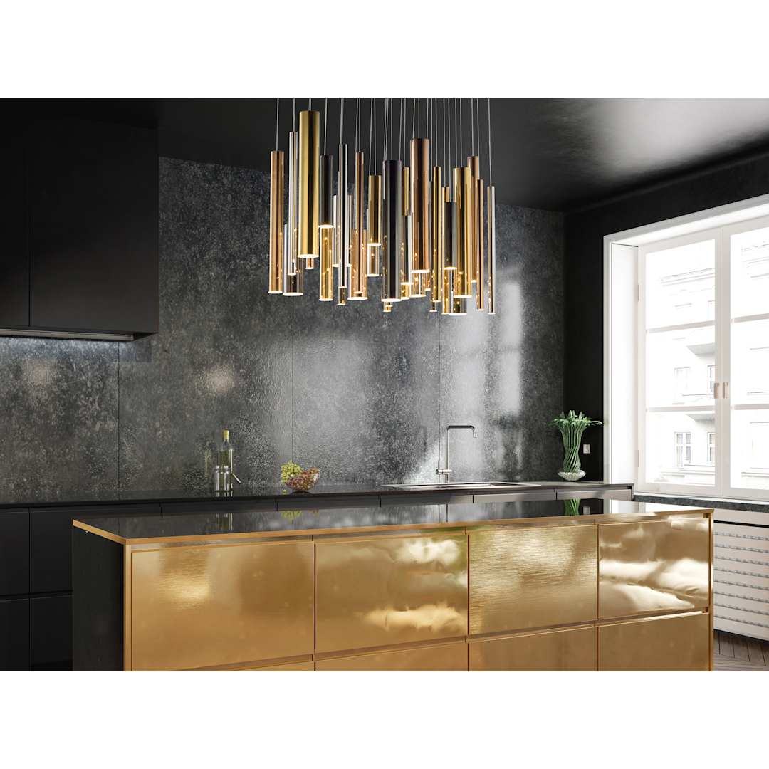 Flute 35 Light 36" Wide Multi Light LED Pendant
