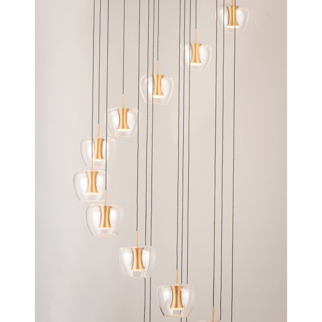 Newton 25 Light 28" Wide LED Multi Light Pendant
