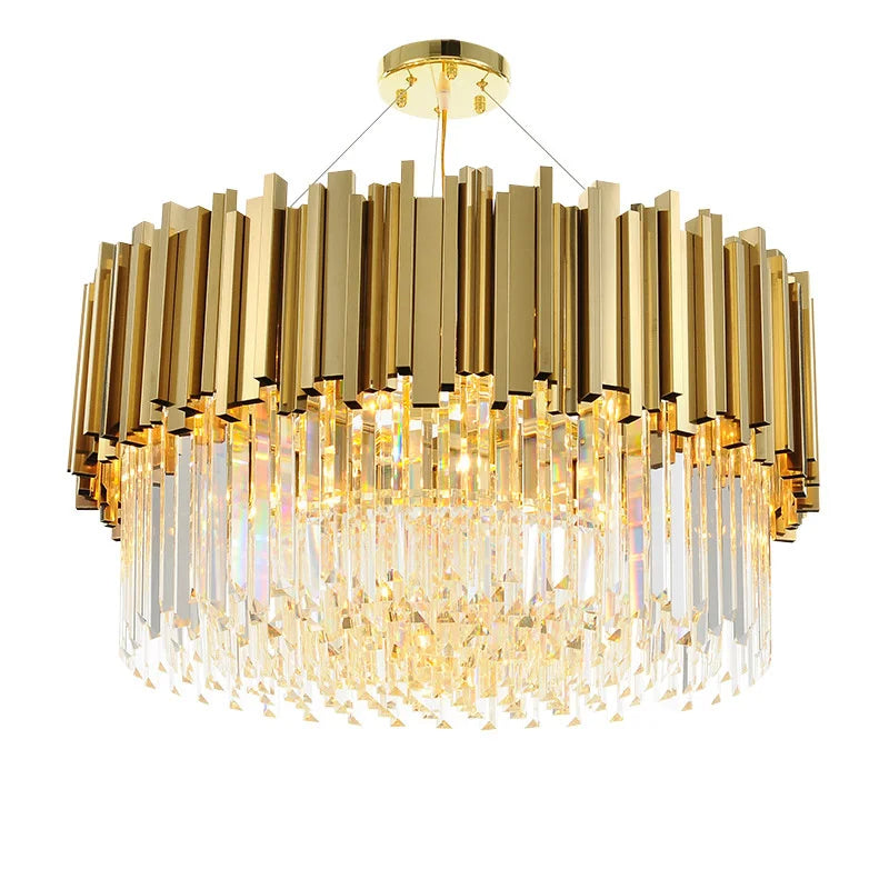Gio Gold Plated Crystal Chandelier