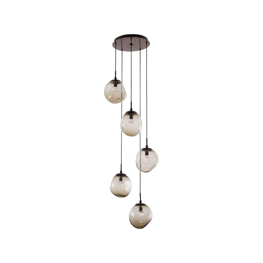 Aster 24" Wide LED Crystal Multi Light Pendant