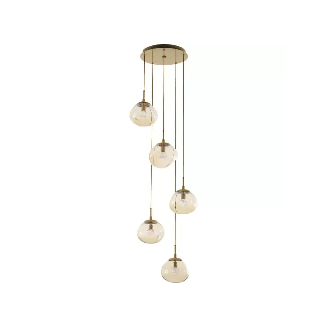 Nova 24" Wide LED Crystal Multi Light Pendant