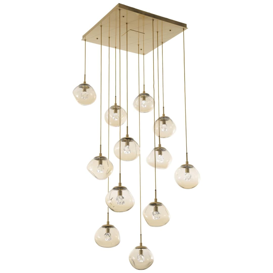 Nova 38" Wide 12 Light LED Crystal Multi Light Pendant