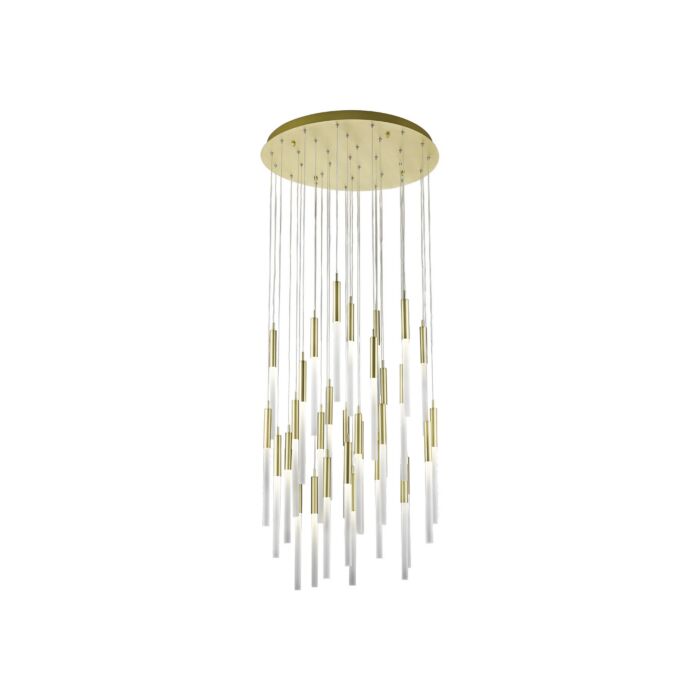 Main St. 31-Light Pendant in Brushed Brass