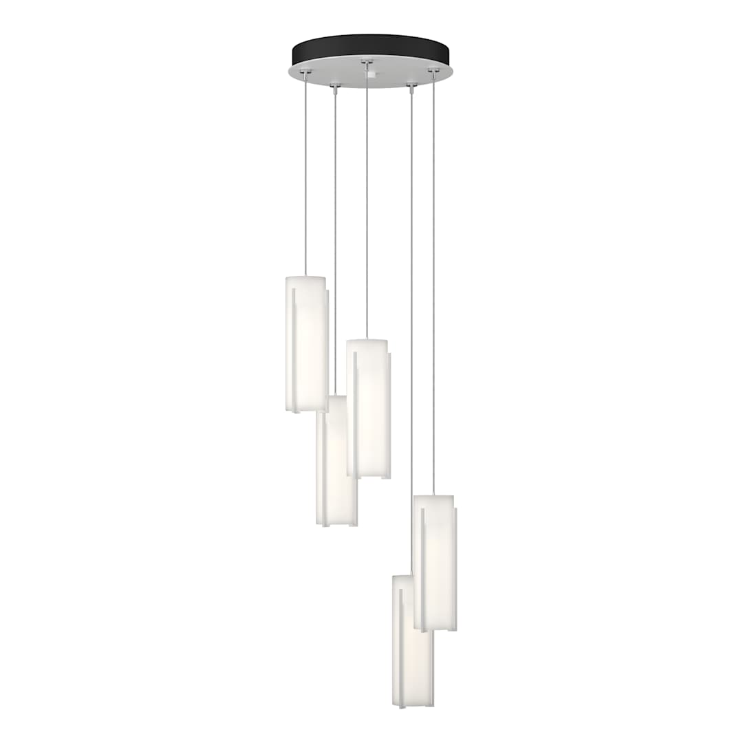 Exos Glass 5 Light 14" Wide Suspension Multi Light Pendant