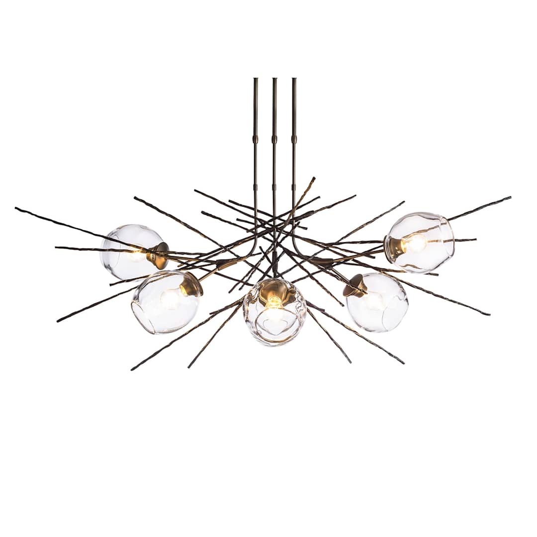 Griffin 6 Light 63" Wide Abstract Short Orientation Chandelier