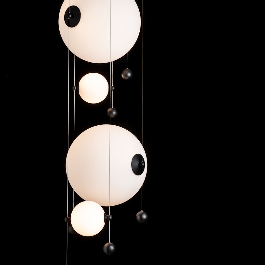 Abacus 20" Wide LED Abstract Multi Light Pendant