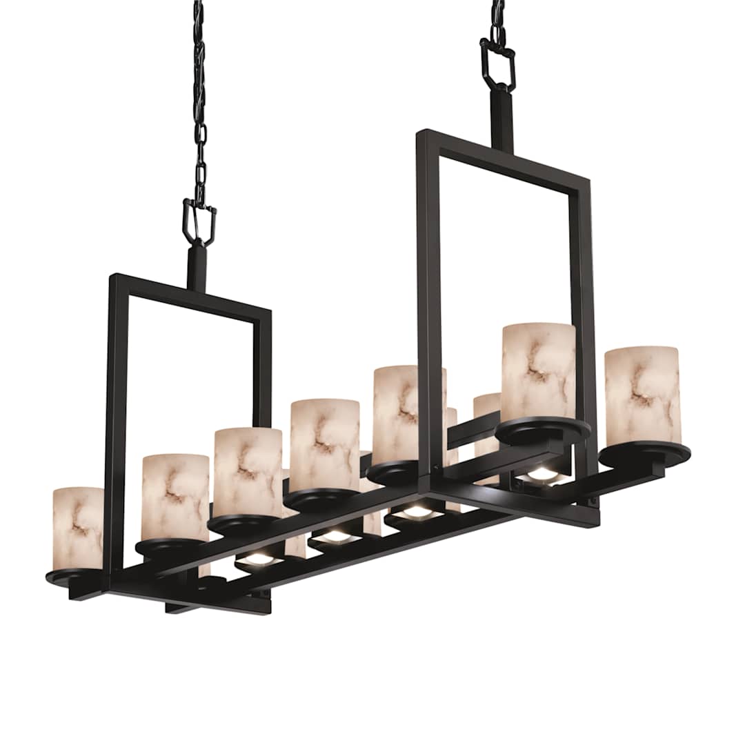 LumenAria 17 Light 13" Wide LED Pillar Candle Chandelier - Short Variation