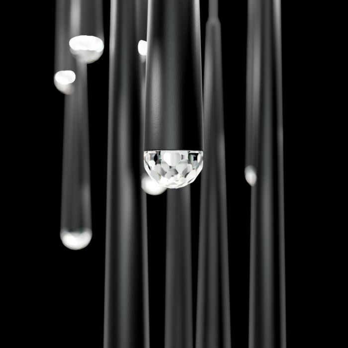Cascade 41-Light LED Pendant in Black