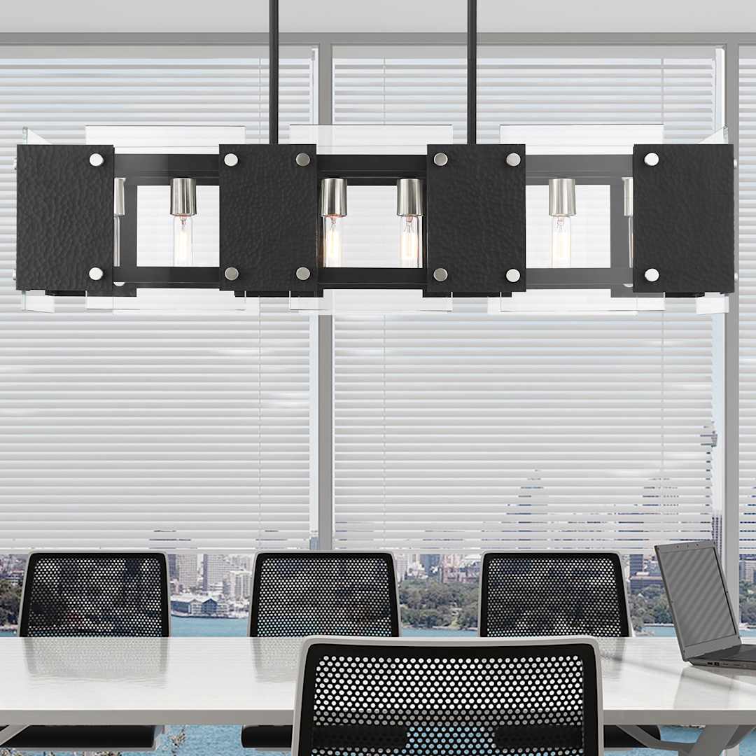 Barcelona 8 Light 12" Wide Linear Chandelier