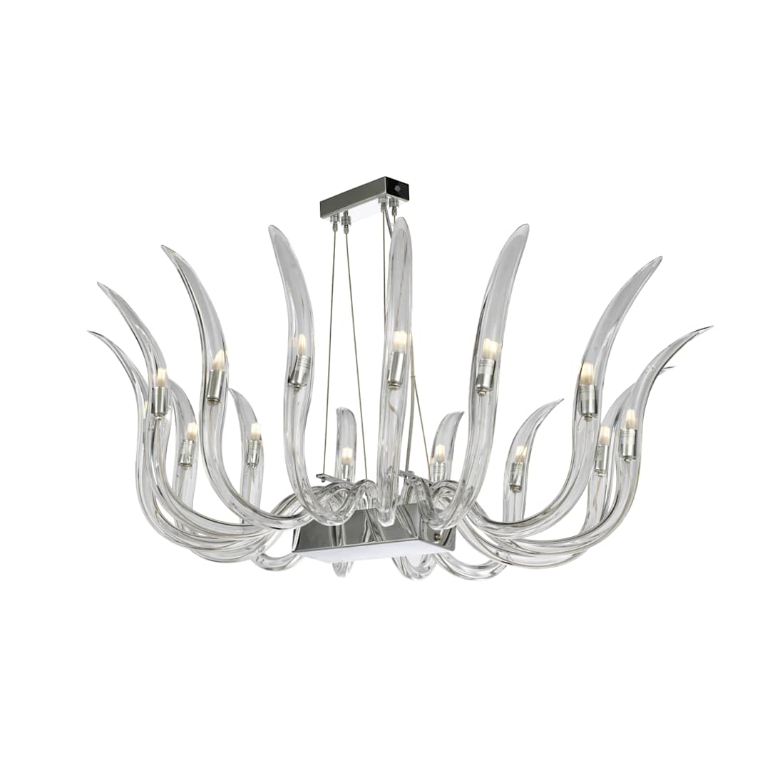 Cisne 14 Light 35" Wide Crystal Multi Light Pendant
