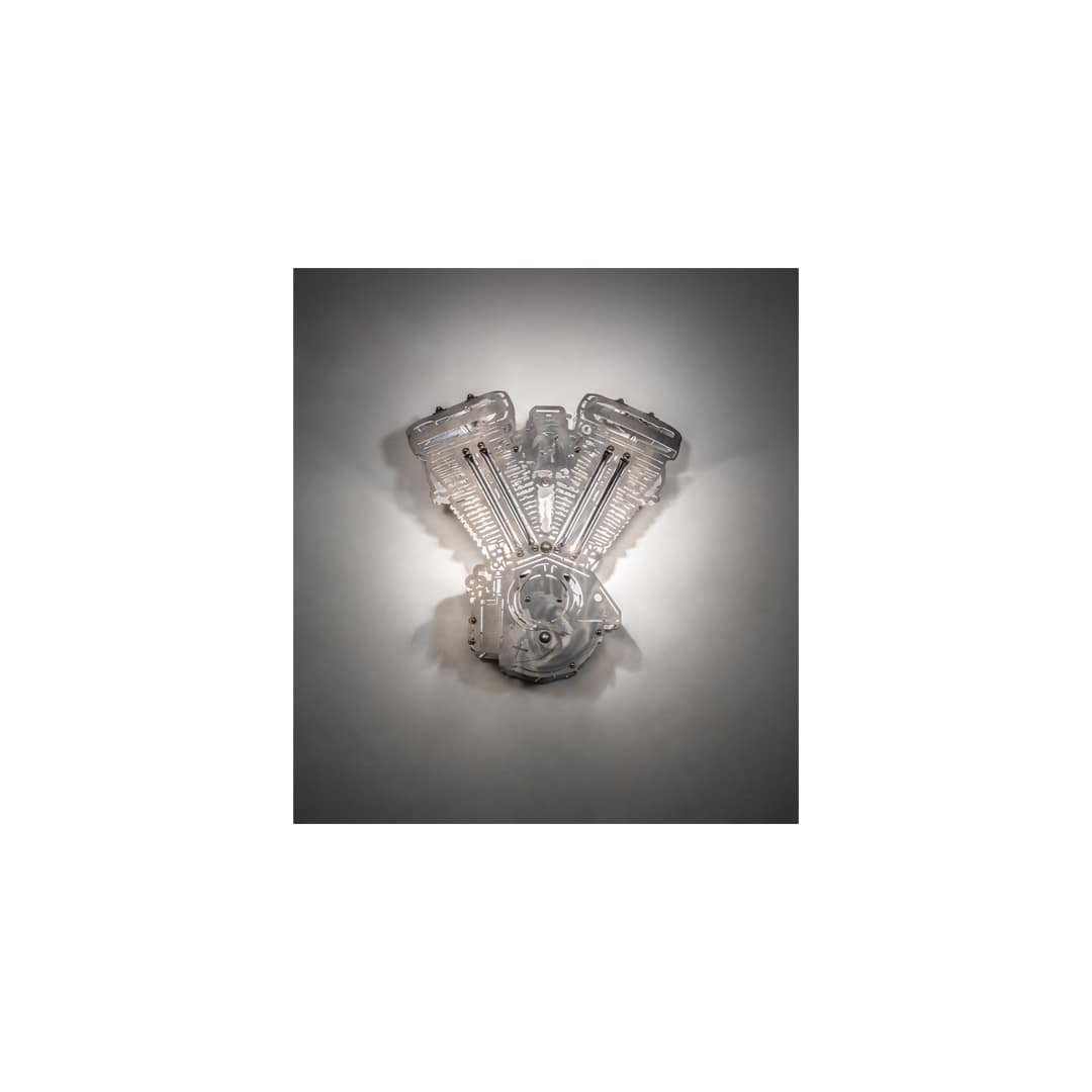 Motorcycle 2 Light 16" Tall Wall Sconce