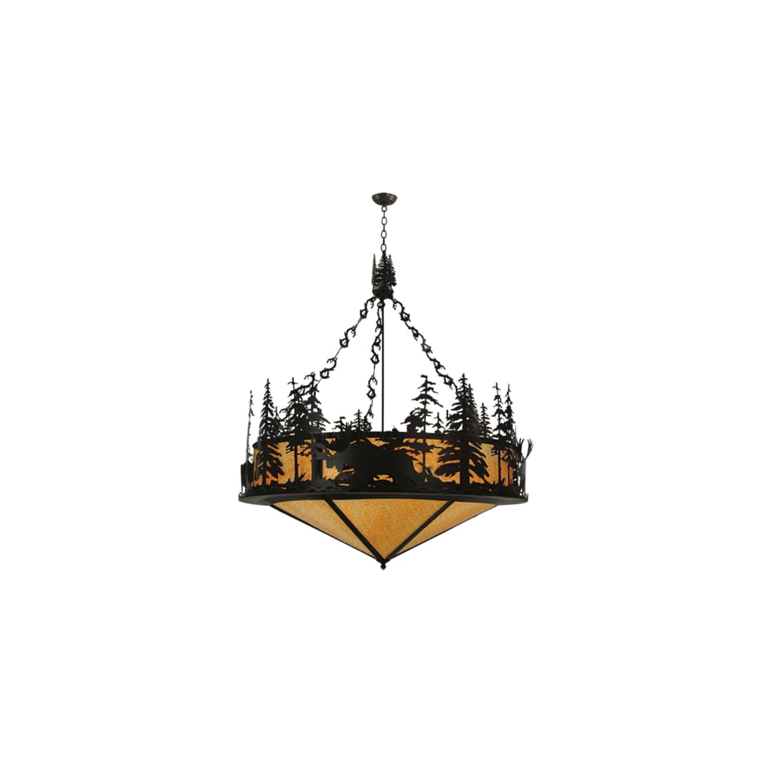 Moose at Dusk 6 Light 56" Wide Pendant