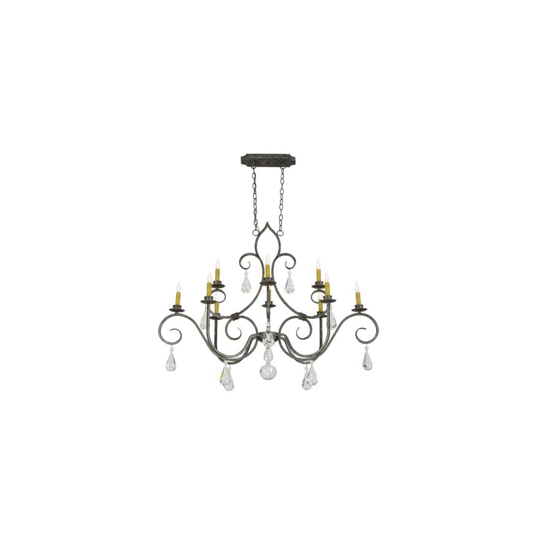 Celine 10 Light 28" Wide Crystal Candle Style Chandelier