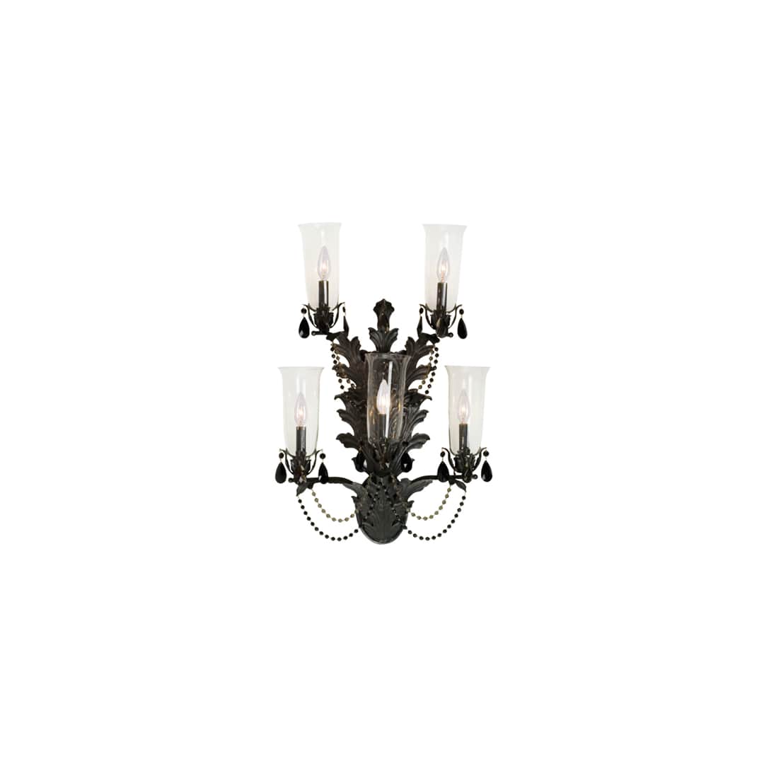 French 5 Light 28" Tall Wall Sconce