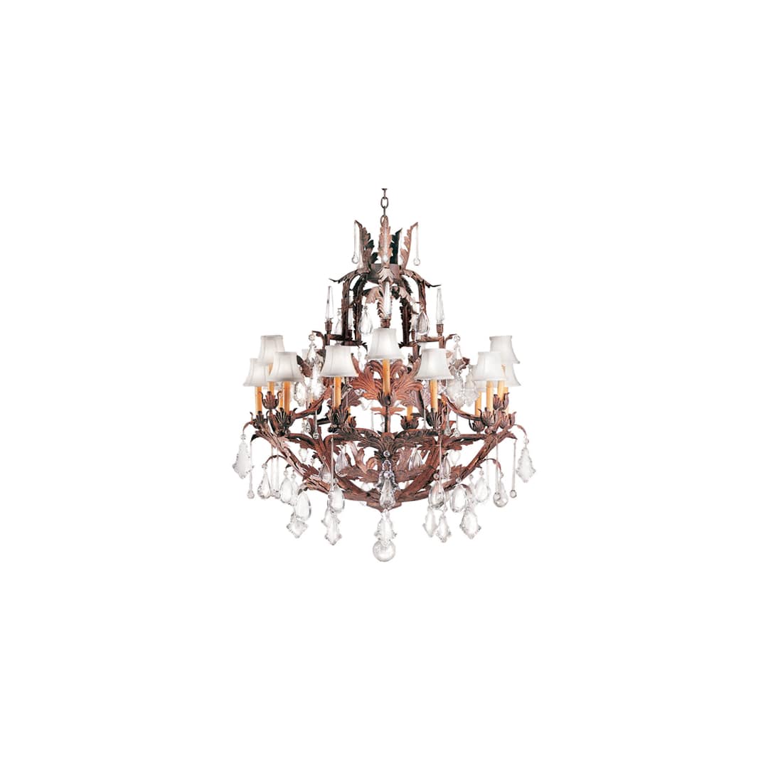 French Baroque 16 Light 36" Wide Crystal Chandelier