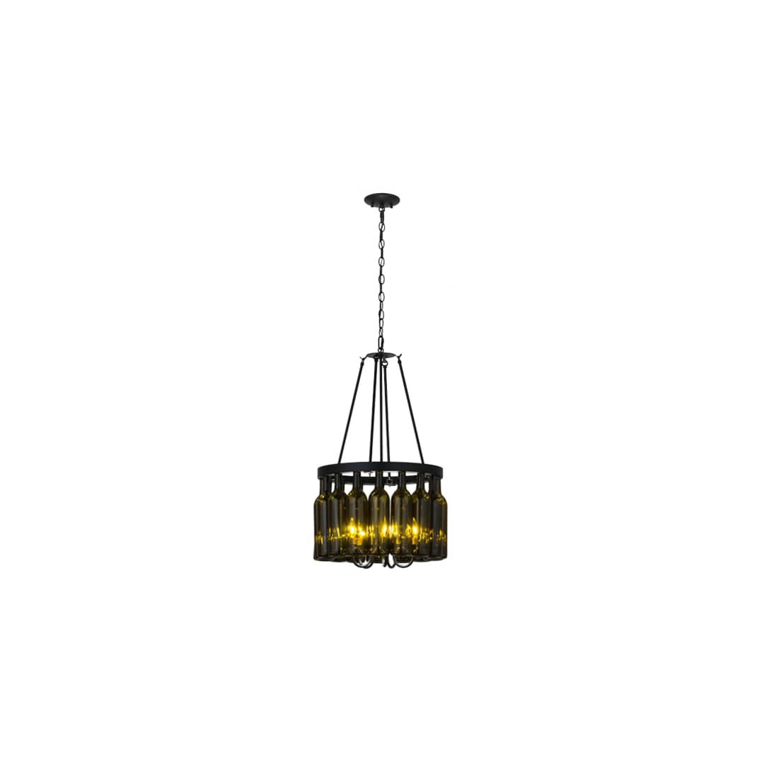 Tuscan Vineyard 5 Light 17" Wide Drum Chandelier