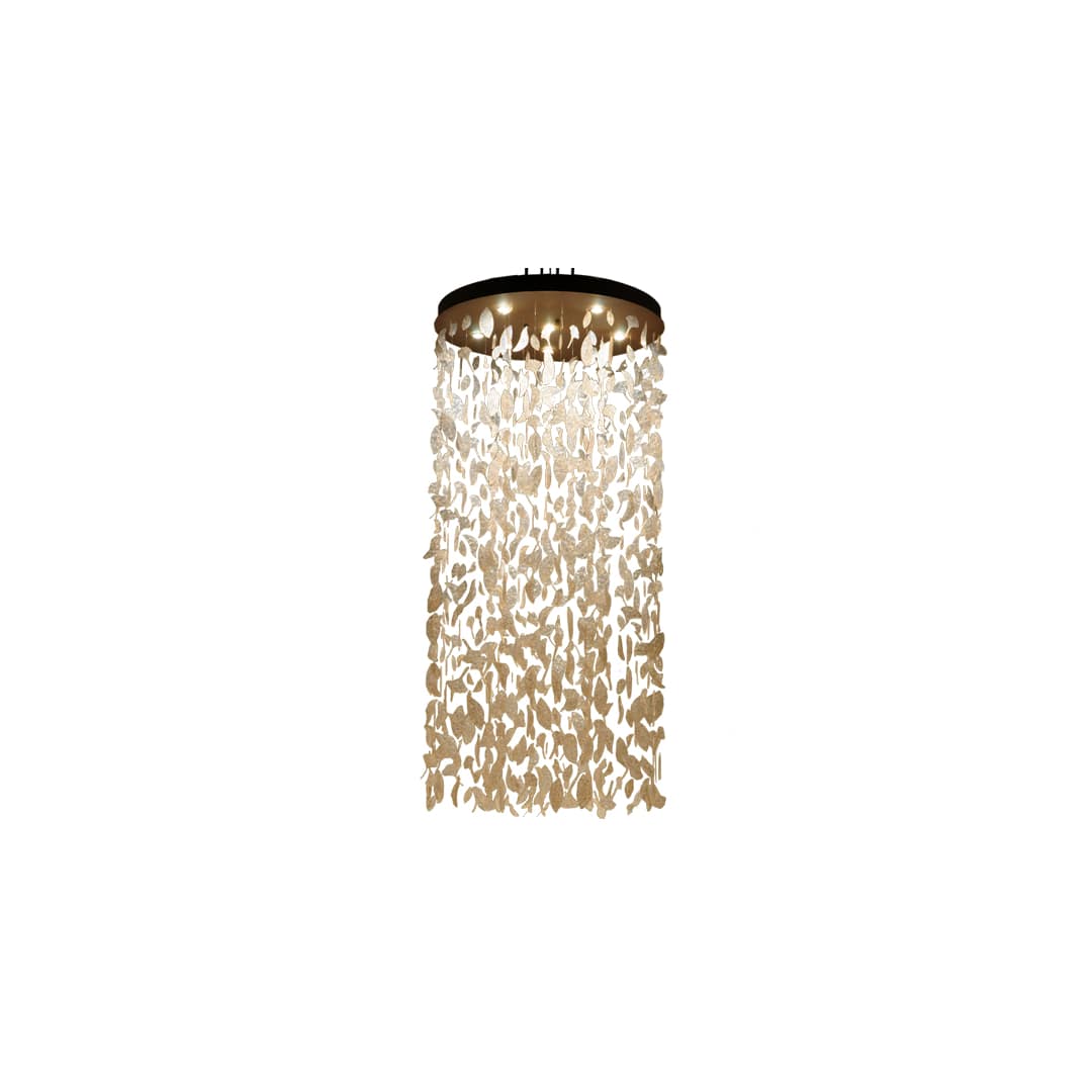 Ginkgo Leaf 6 Light 44" Wide Pendant