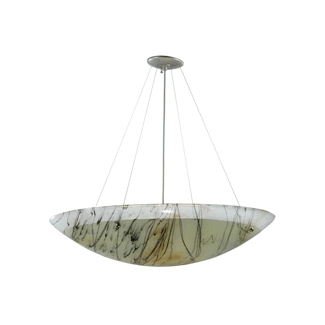 30" W Primavera Fused Glass Inverted Pendant