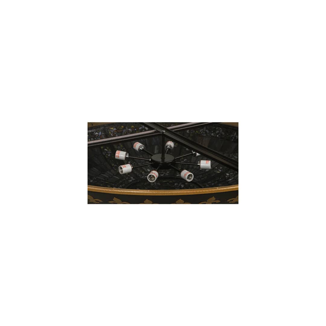 Fleur-de-lis 8 Light 53" Wide Flush Mount Bowl Ceiling Fixture