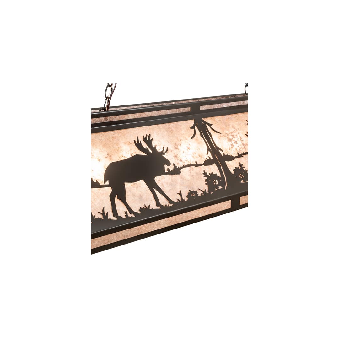 Moose at Lake 9 Light 18" Wide Linear Pendant