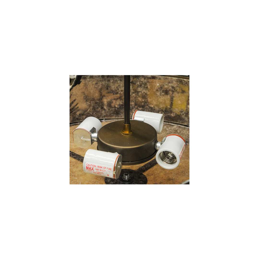 Quail Hunter with Dog 4 Light 24" Wide Pendant