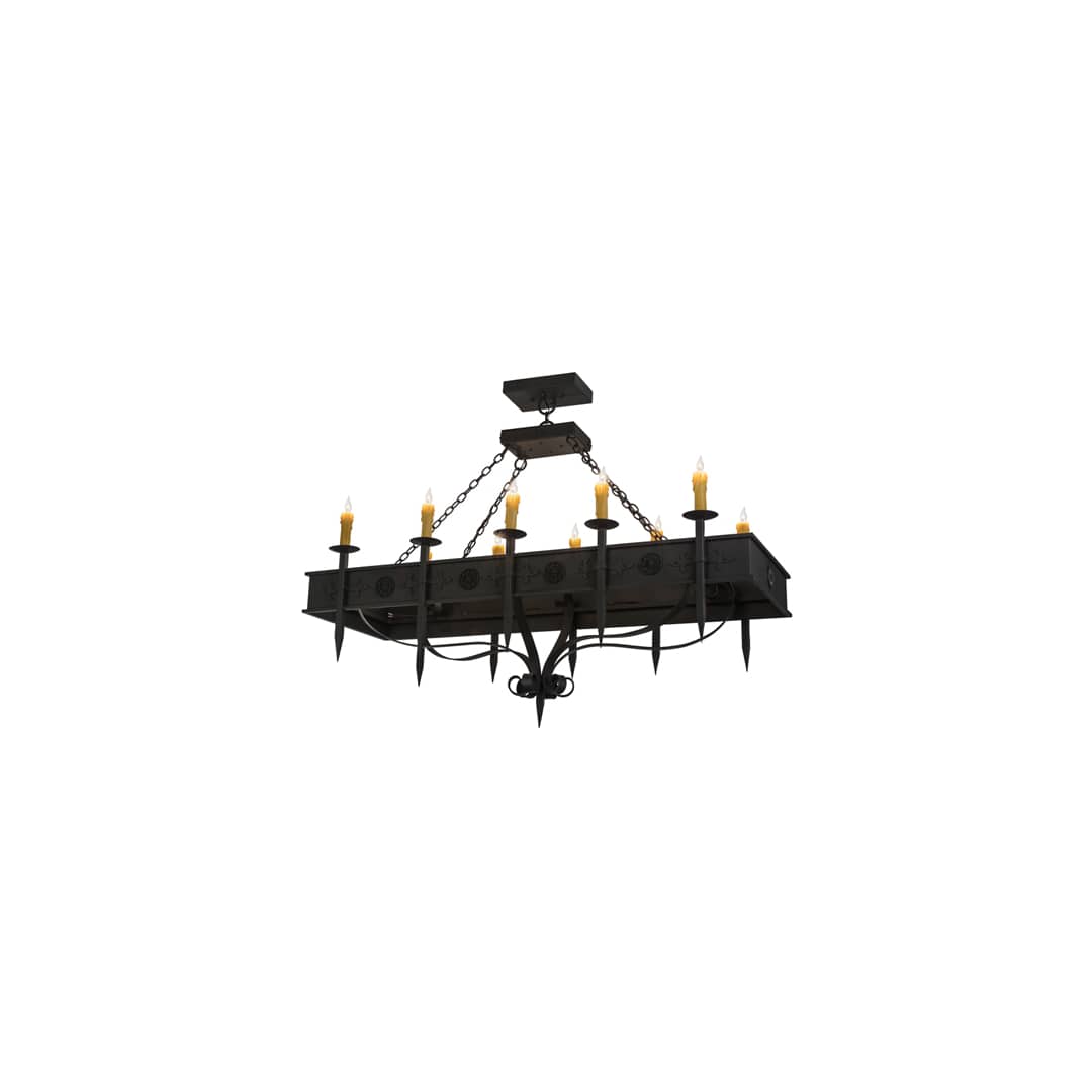 Calandra 10 Light 28" Wide Taper Candle Linear Chandelier