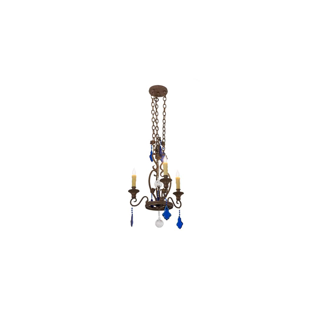 Peak 3 Light 18" Wide Taper Candle Multi Light Pendant