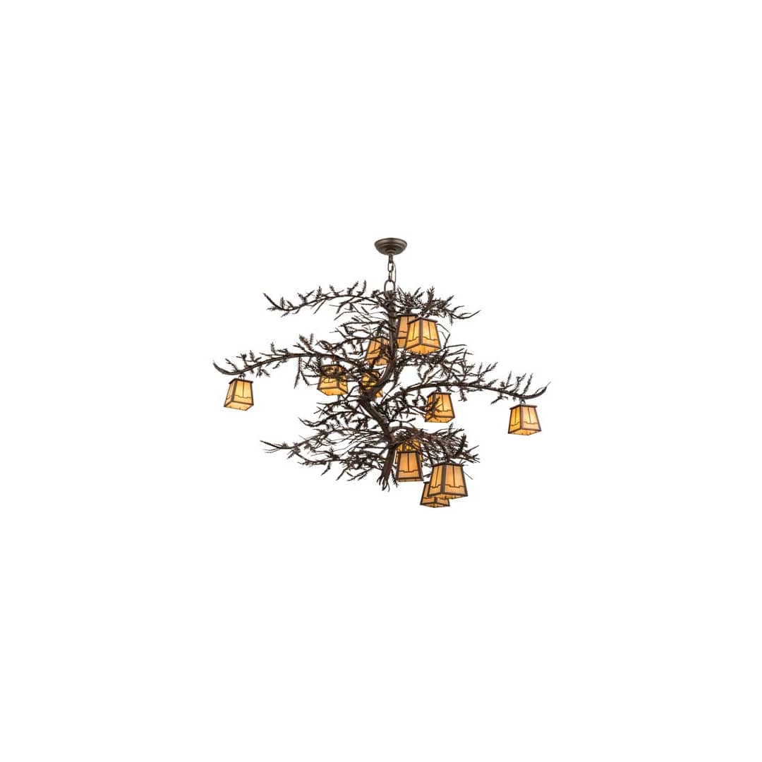 Pine Branch 12 Light 52" Wide Chandelier