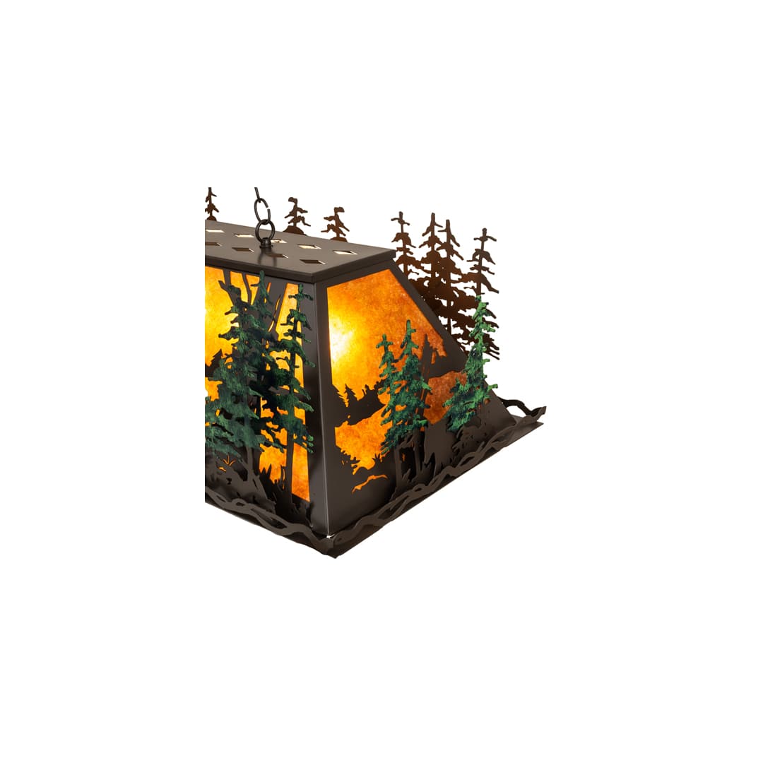 Wildlife Through the Trees 6 Light 20" Wide Linear Pendant