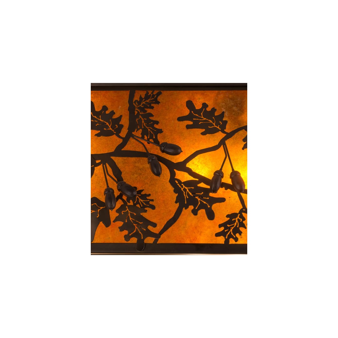Oak Leaf and Acorn 9 Light 17" Wide Linear Pendant