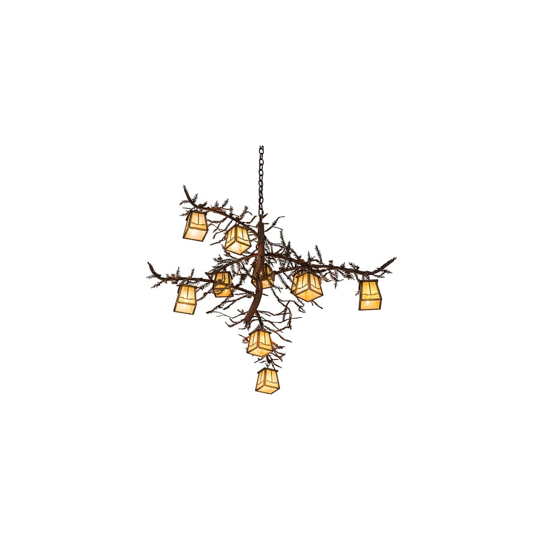 Pine Branch Valley View 10 Light 39" Wide Chandelier