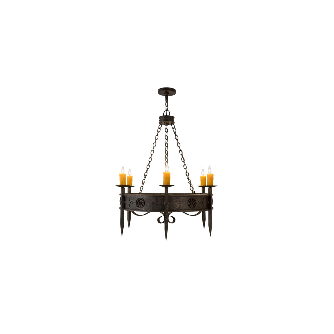 Calandra 6 Light 36" Wide Taper Candle Style Chandelier