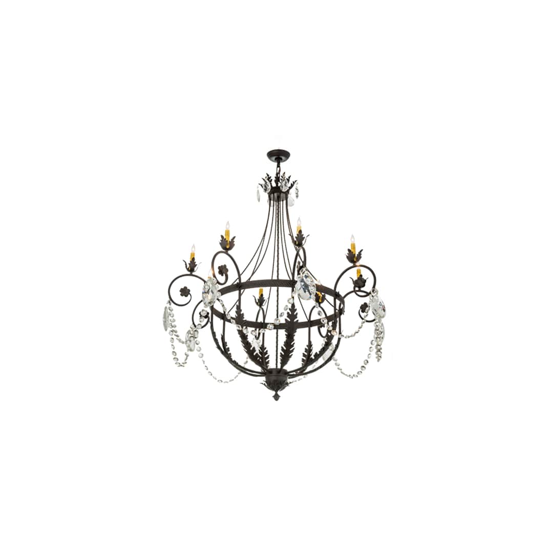 Antonia 8 Light 45" Wide Crystal Candle Style Chandelier