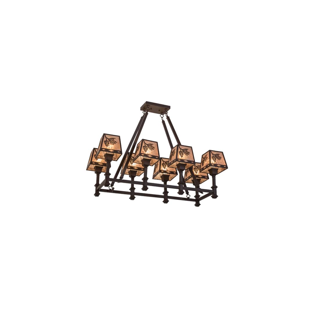 Balsam Pine 8 Light 18" Wide Linear Chandelier
