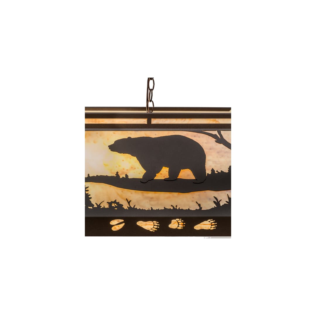 Moose and Black Bear 9 Light 18" Wide Linear Pendant