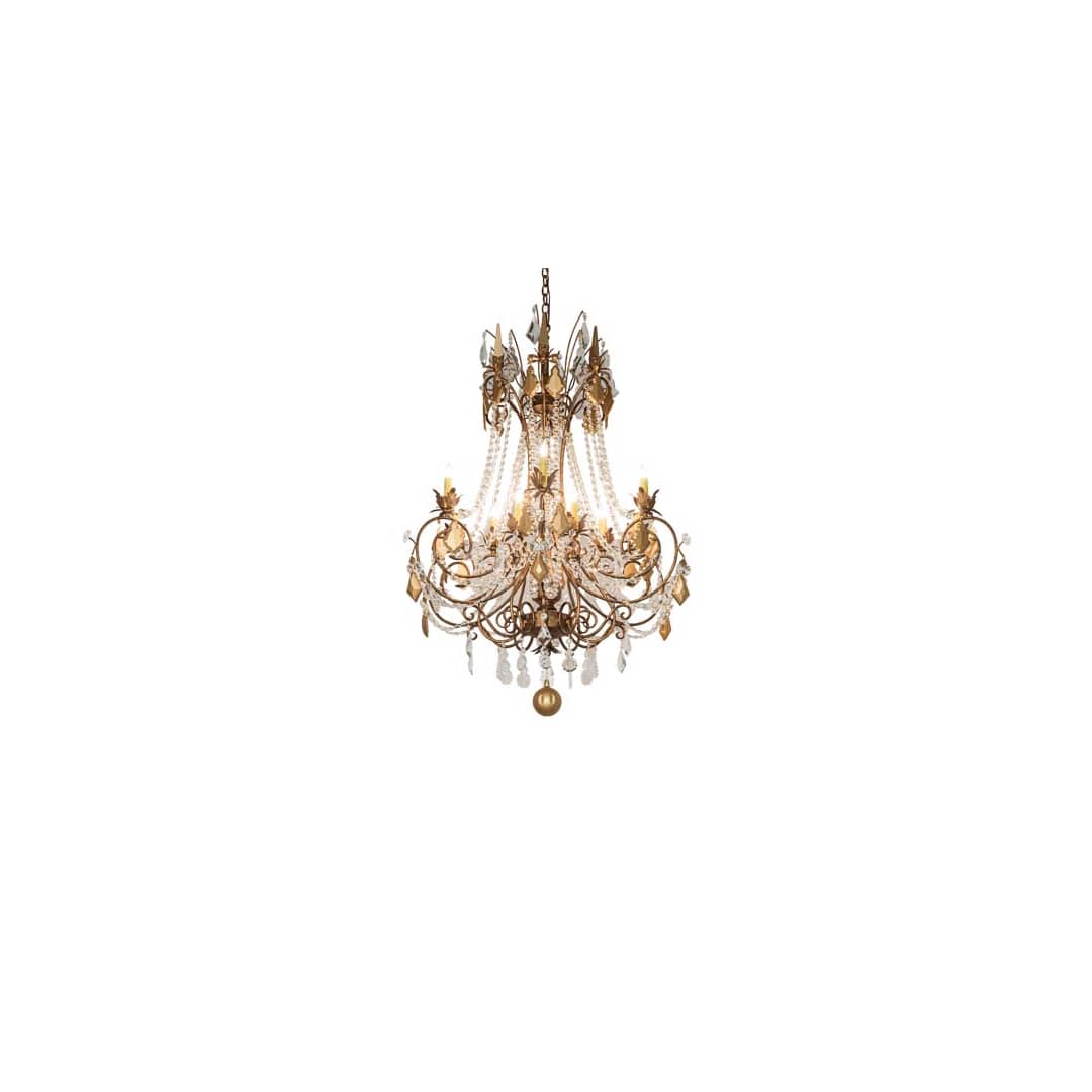 Minuet 12 Light 38" Wide Beaded Candle Style Chandelier