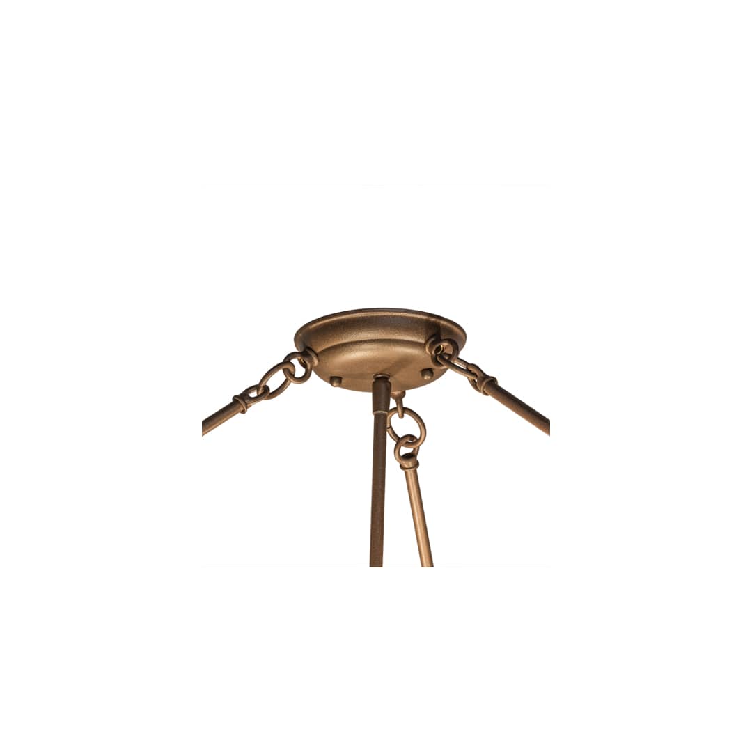 Dionne 3 Light 30" Wide Semi-Flush Bowl Ceiling Fixture - Cafe-Noir Finish
