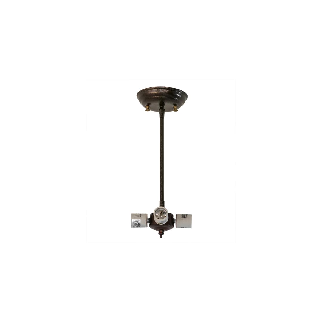 Fleur-de-lis 4 Light 28" Wide Semi-Flush Bowl Ceiling Fixture - Copper Vein Finish