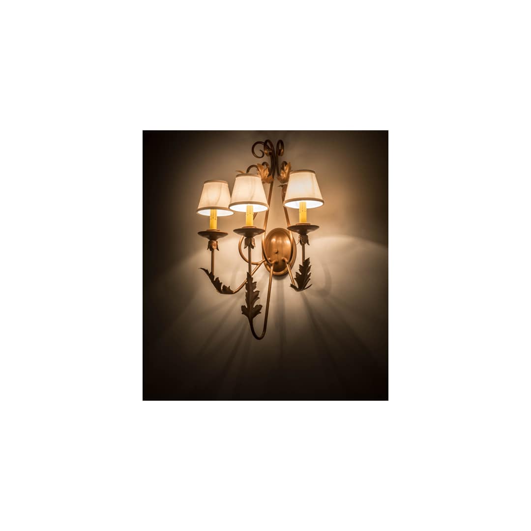 French Elegance 3 Light 28" Tall Wall Sconce