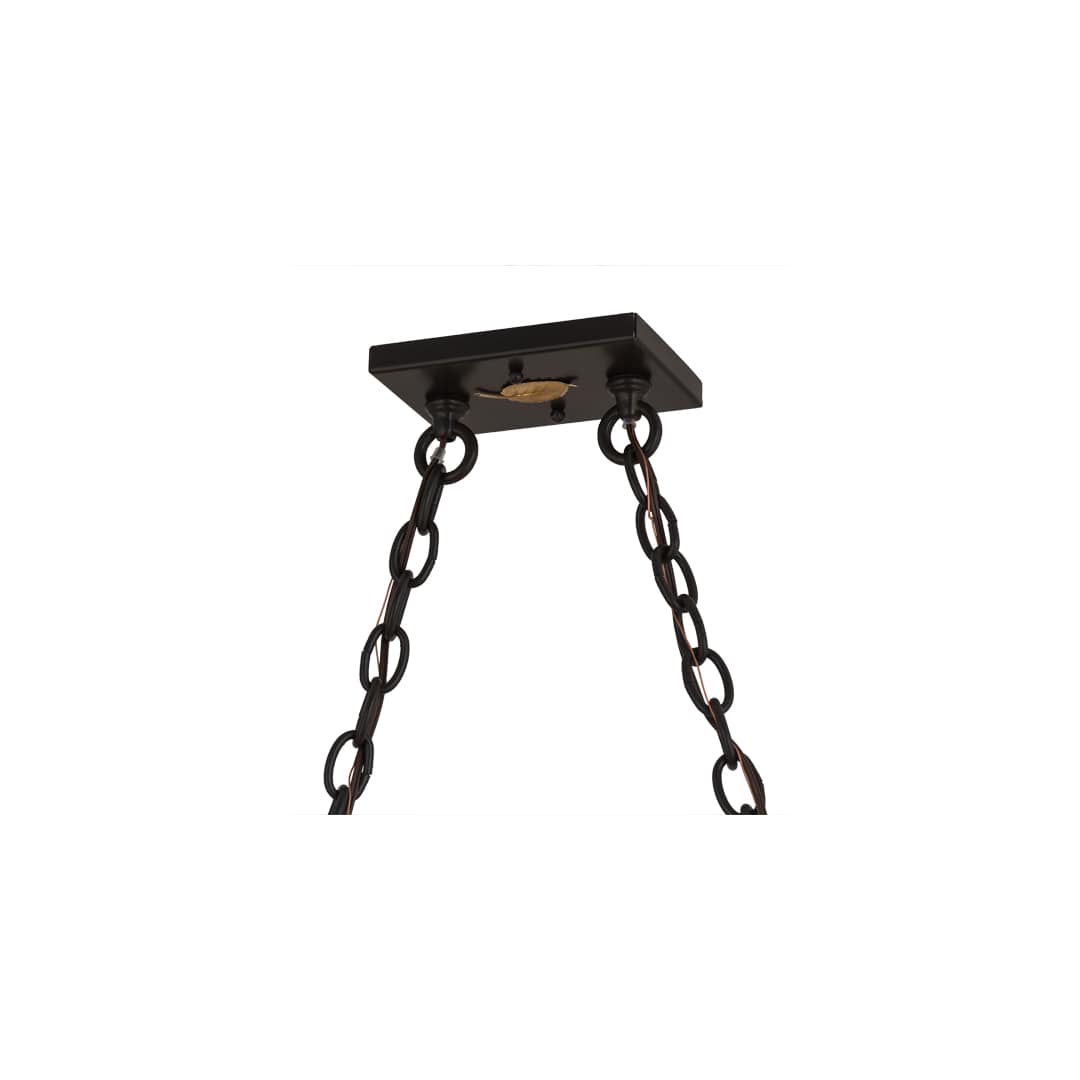 Deer at Lake 6 Light 17" Wide Linear Pendant