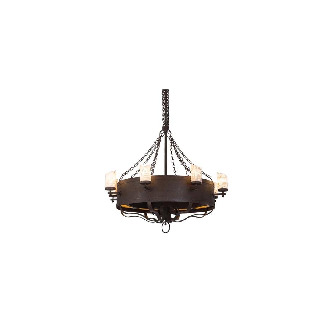 Parnella 6 Light 54" Wide Pillar Candle Chandelier