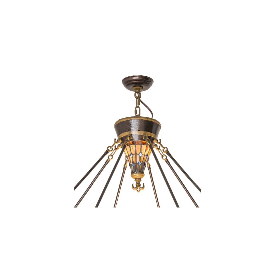 Fleur-de-lis 8 Light 45" Wide Pendant
