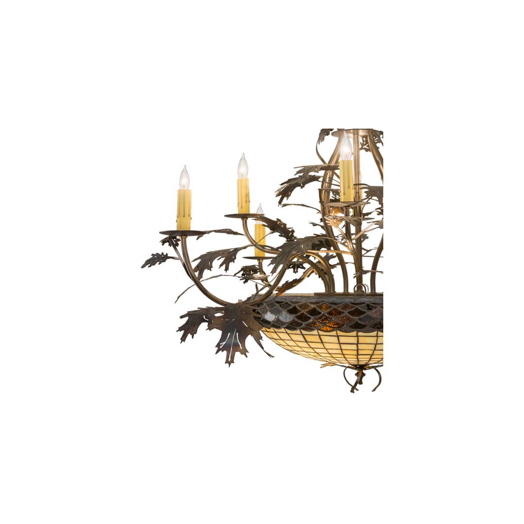 Greenbriar Oak 11 Light 42" Wide Taper Candle Style Chandelier