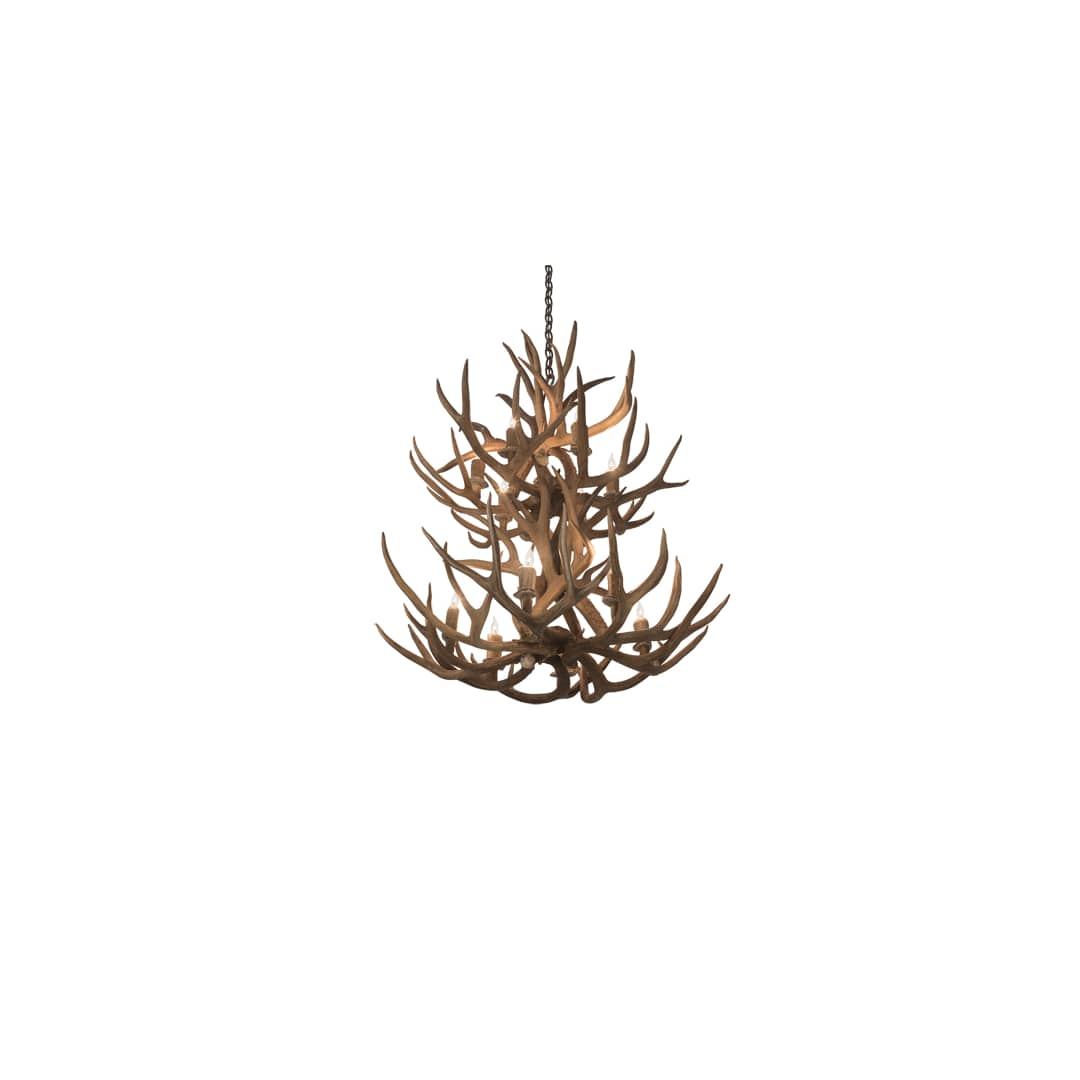 Antlers 12 Light 34" Wide Antler Candle Style Chandelier