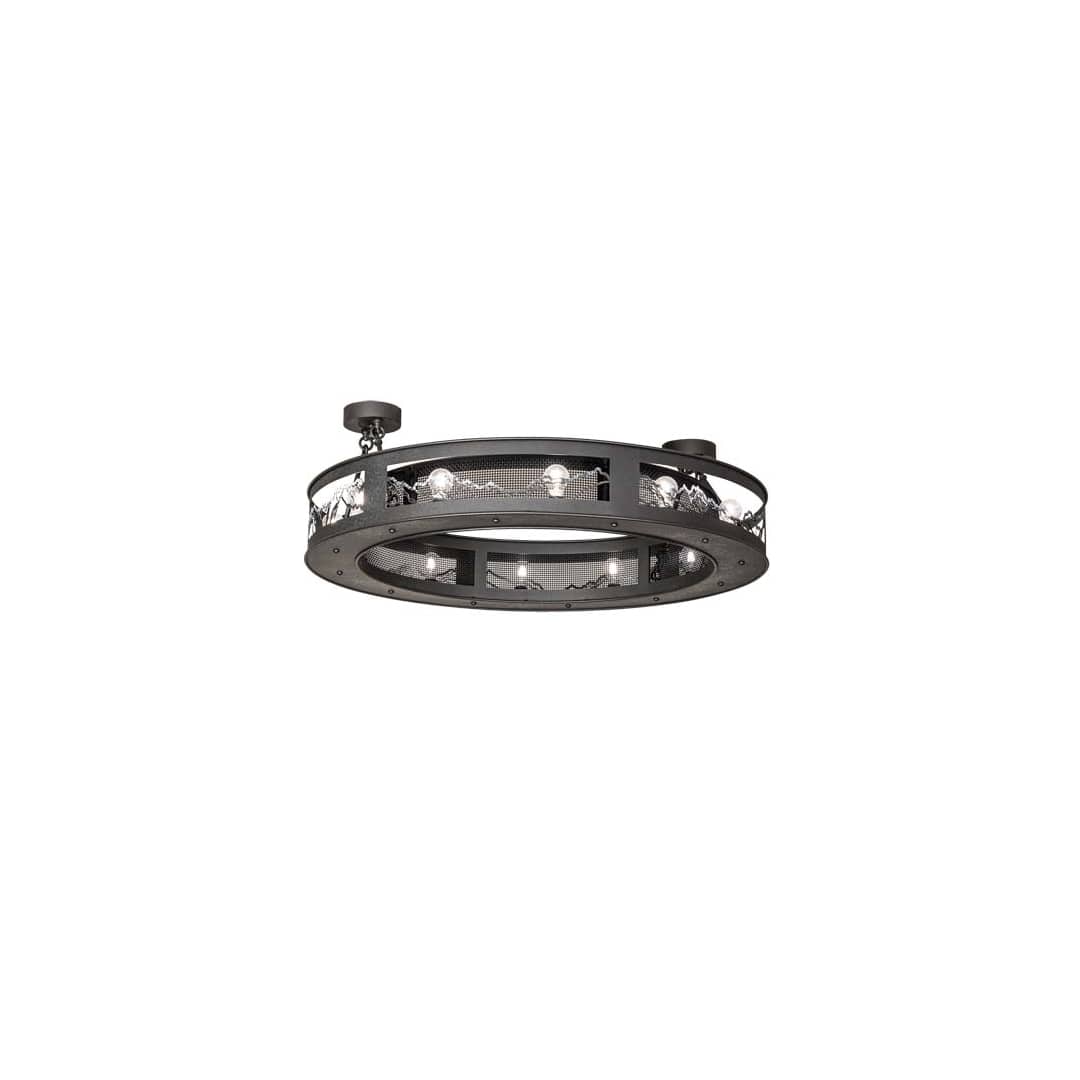 Mountain Range 12 Light 48" Wide Ring Chandelier