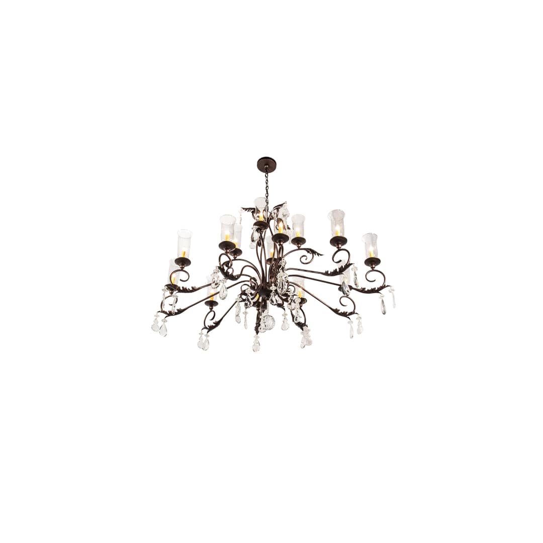Long Windsor 14 Light 38" Wide Crystal Chandelier
