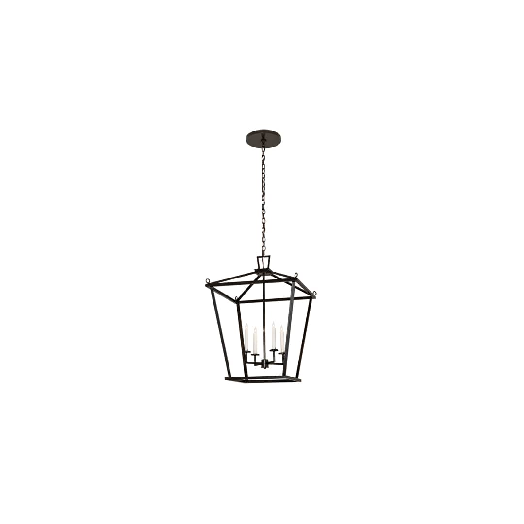 4 Light 34" Wide Taper Candle Pendant